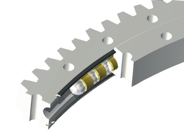 Single-Row Four Point Contact Ball Type External Slewing Ring