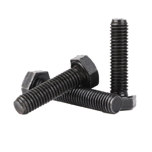 DIN933 ANSI Standard Steel Hex Bolts & Nuts M6 M20 M24 M27 M64 Grade 10.9/12.9 Black Oxide Finish