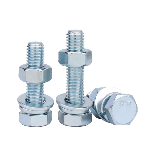 Good Quality Din933 Grade 8.8 10.9 12.9 Bolts Carbon Steel Screw Zinc Plated Finished High Strength Hex Head Bolt for Building