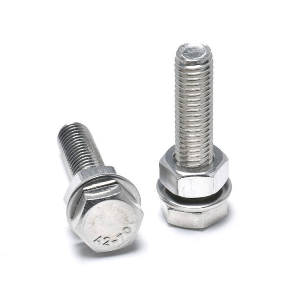 HOT Stainless Steel Hex Bolt and Nut Combination with Plain and Spring Washers M14 Thread Class 10 Bolt M8x140 Metric Bolts