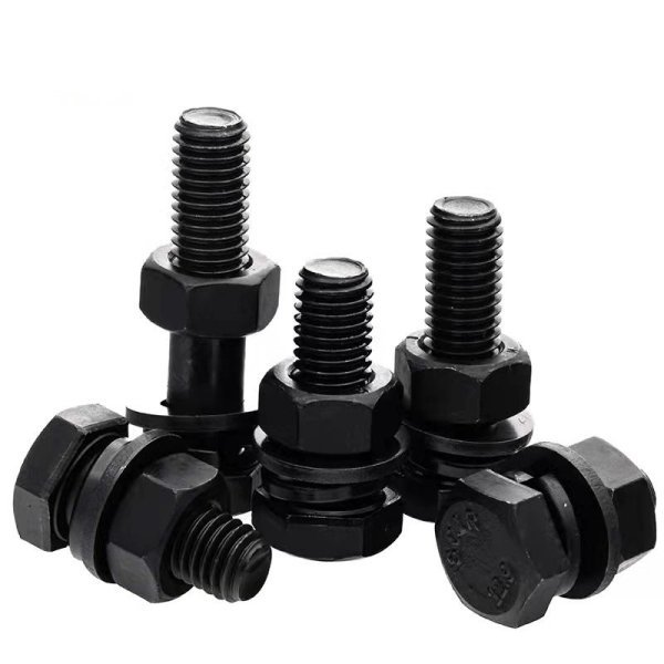 High Strength Black Hex Bolt Cover Cap Head Durable Carbon Steel Din933+hex+bolt for Construction Corrosion Resistant