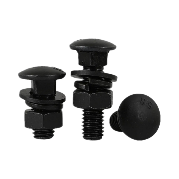 ISO Certified ASTM Carbon Steel Class 10.9 & 12.9 High-Intensity Torque Shear Round Head Bolt with Washers and Nuts