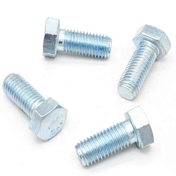 ISO Blue Zinc TBF Bolt 4.8 8.8 Grade Galvanized Hex Head Bolt DIN933 DIN931 Full Thread Carbon Steel Hexagonal Bolt