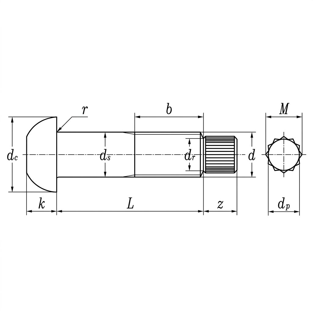 Grade 10.9s 12.9s Torsion Shear Bolt Set GB3632 Steel Structure Twist Off Bolt Nut Washer Assembly for Building specifications