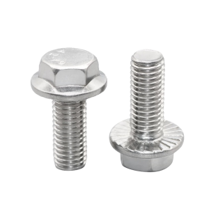 DIN GB Stainless Steel 304/316 Industrial Grade Bright Polished Hex Flange Bolt Sizes 1/4-1/2 Inch for Building Applications