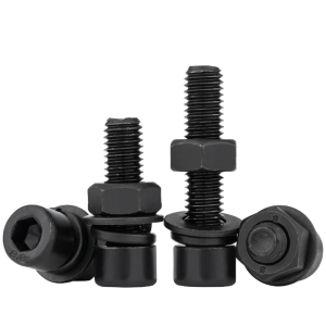 Grade 8 Hex Bolt Black Oxide Hex Nut High Tensile Plain Washer Grade 8 Black Oxide Bolt for Heavy Machinery