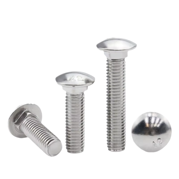 GB1276 SS304316 Flat Square Neck Bolt Stainless Steel M6 M8 M10 Semi-Round Head Carriage Bolts Plain Building