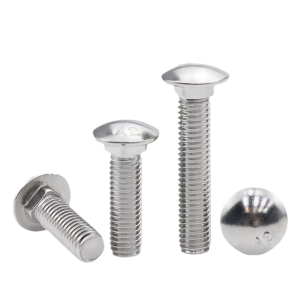 GB1276 SS304316 Flat Square Neck Bolt Stainless Steel M6 M8 M10 Semi-Round Head Carriage Bolts Plain Building
