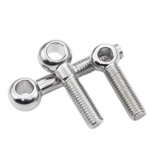 DIN444 Stainless Steel Oval Eye Bolt Carbon Steel Black Oxide China Swing Bolts M10 M12 M16 Size 70mm-150mm Length Eye Bolt