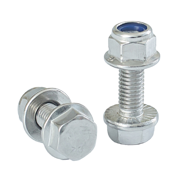 M6 M8 M10 DIN6921 Hex Flange Bolt OEM Carbon Steel Grade 4.8/8.8/10.9/12.9 Zinc Plated Silvery/Black Finish Bolt