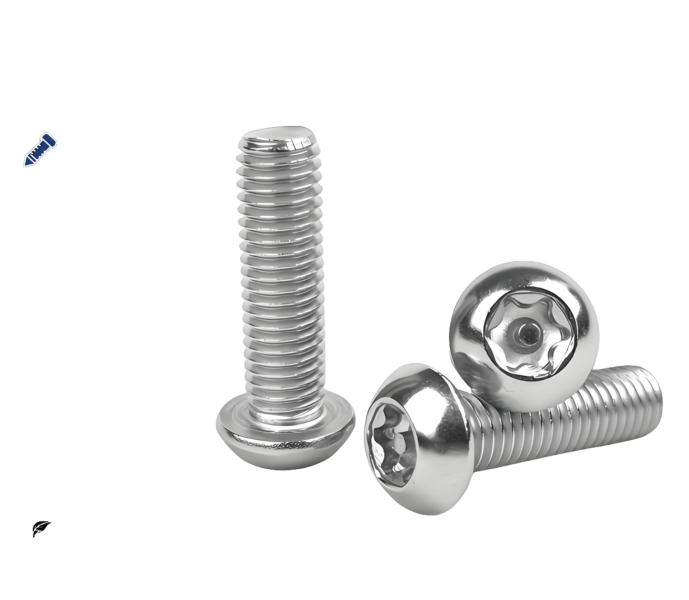 ISO14583 Zinc Plated Stainless Steel Torx Button Head Screw M10 M20 Star Drive Full Thread Size