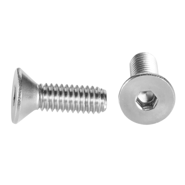 Metric Inch M2 M2.5 M3 M5 M6 M8 M10 M12 Flat Countersunk Head Hex Drive Machine Screws Steel/Stainless Steel Zinc Plated Fred