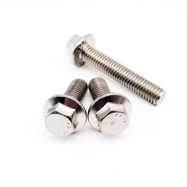 M6 M8 M10 M12 M14 M16 M20 M30 Custom Size Hex Flange Bolt 304/316 M10 50mm Bolts for Vehicle