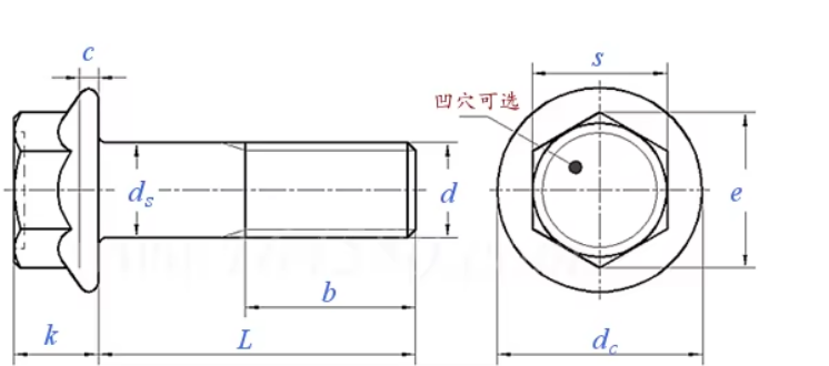 Stainless Steel M8 M10 M20 Flanged Bolt Flange Head Bolt Hex Flange Bolt Metric Hexagon Flange Bolts with Nut specifications