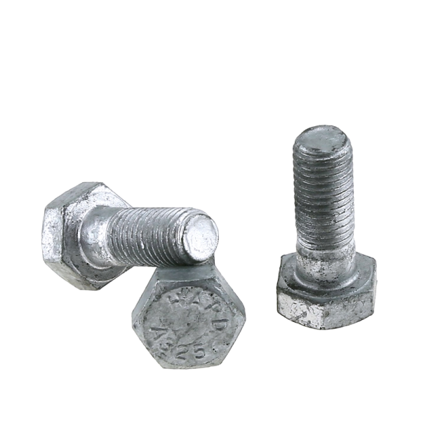 Hot Dip Galvanized Hex Bolt Grade 4.8/8.8/10.9 Carbon Steel DIN931/933 Standard M6-m36 Construction Steel Structure
