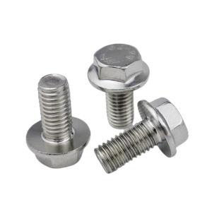 DIN6921 Reverse Thread Hex Head Flange Bolt Grade 6 Stainless Steel Serrated A2-70 M8 Metric/inch Plain