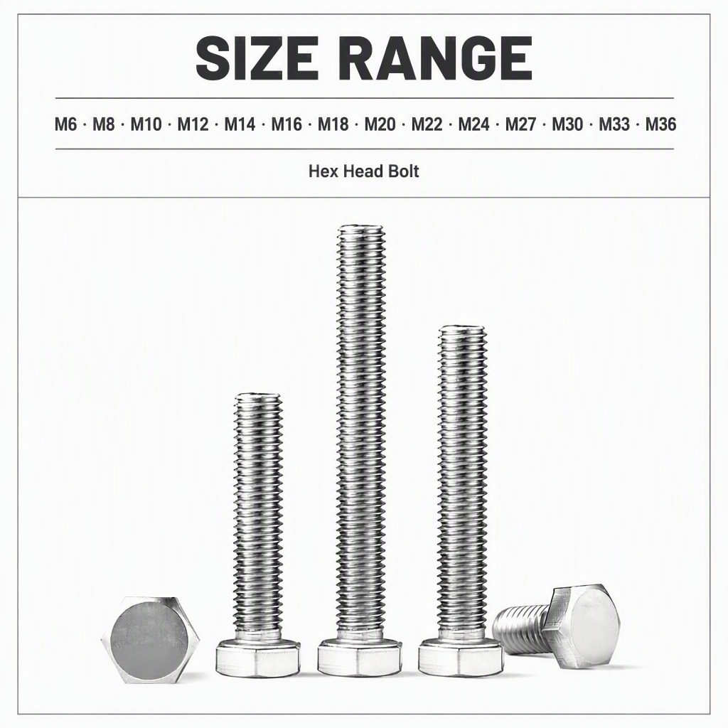 M6 M8 M10 M12 M14 M16 M18 M20 M22 M24 M27 M30 M33 M36 Bolt Hex Head A2/A4-70 Steel F593c Bolt DIN933/931 AstmA193 Hexagonal Bolt specifications