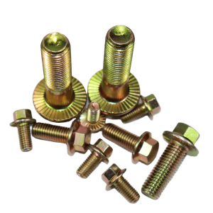 Flange Bolt Zinc Plated Hex Head Carbon Steel Iron Plain Finish ASME B18.2.1 2012 Standard UNF Thread Building Fastener