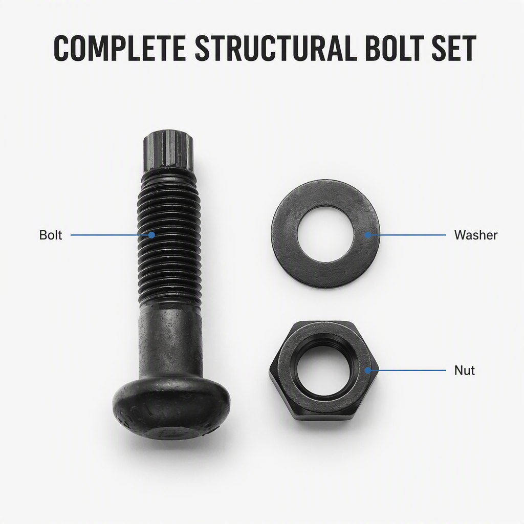 ASTM A325 A325M F2280 Type 1 Plain Steel DHG 8.8 10.9 12.9 Grade 5 Twist High Tension Control Structural Bolt TC Bolts specifications