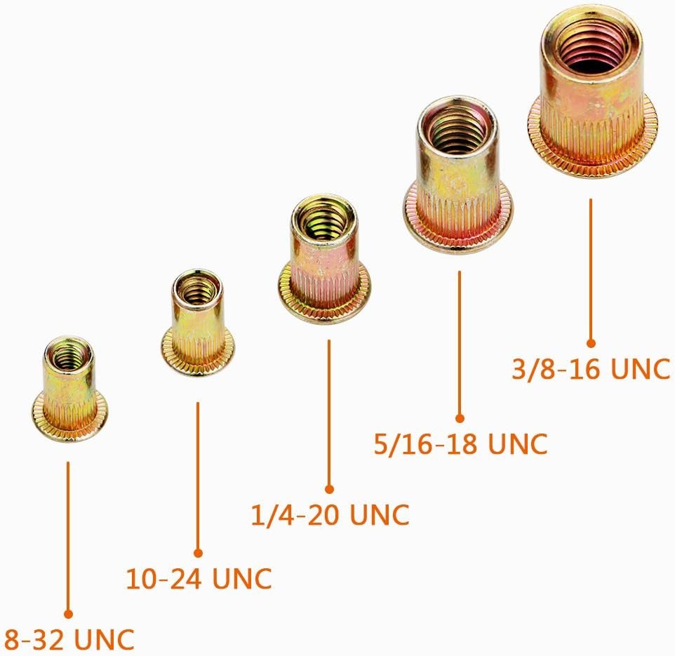 Carbon Steel Zinc Plated Head Rivet Nut Kit Class 4.8/6.8 Left Hand Forged Locking Collar Corrosion Resistant Insert Healthcare specifications
