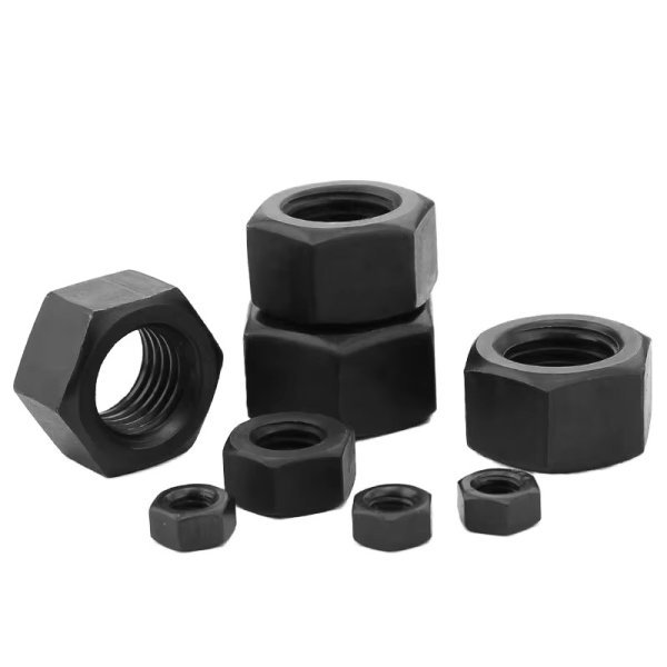 For Fastener Manufacture Steel Black Oxide Finish Class 8 Metric Hex Nut Factory Custom Bolt Nut Heavy Industry Use