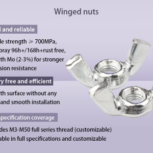 304 Stainless Steel Winged Nut M2 to M24 LongNuts Thickened Threaded Rod Connector for Structural Assembly