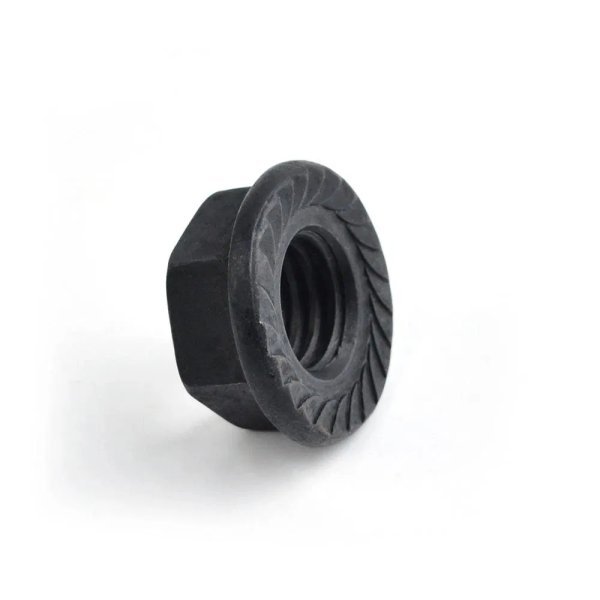 DIN6923 Flange Nuts 8.8 Carbon Steel Black Oxide M8 Flanged Nut extra Wide Forged Hex Head Flange Insert Metric for Industry Use