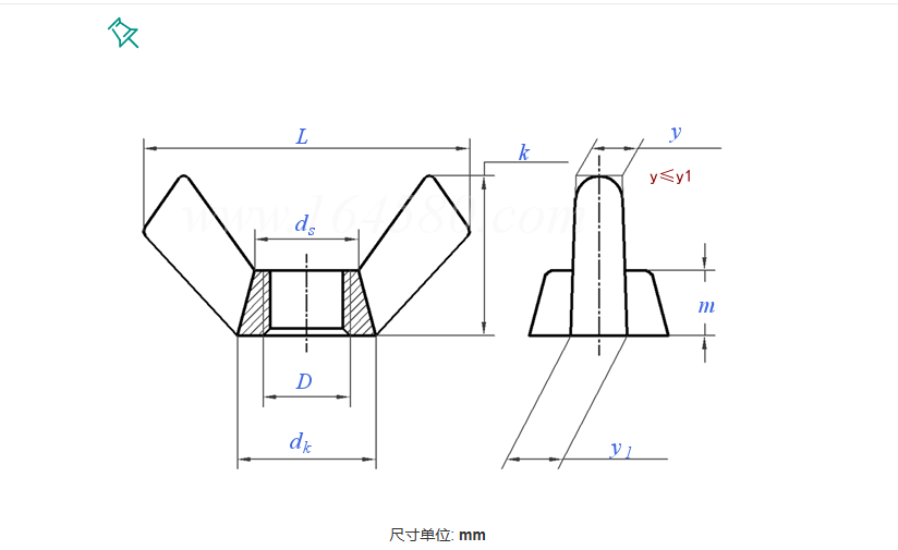 Galvanized Iron Butterfly Wing Sheep Horn Shape Fastening Nuts M8 M10 M12 M14 M16 M18 M20 Thread Hand Tighten Stock specifications