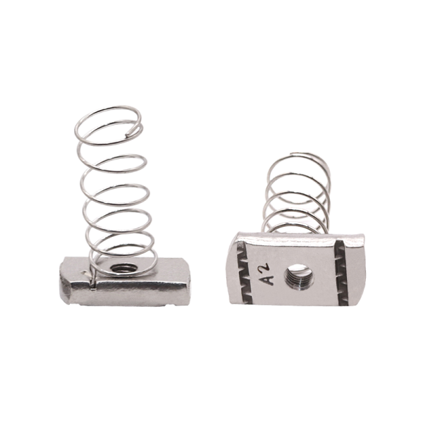 Stainless Steel A2 Spring Channel Nut M6 M8 M10 M12 Strut Channel Spring Loaded Nut for Solar C Channel Bracket