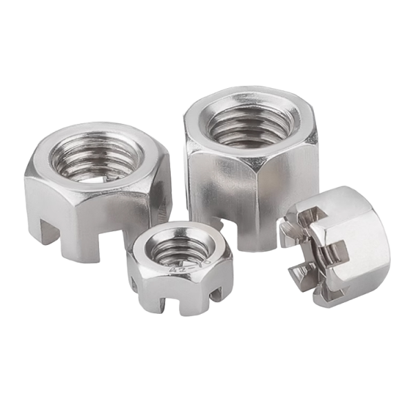 Sales, Hexagonal Slotted Nuts, Carbon Steel Galvanized Hexagonal Slotted Nuts, stainless steel Slotted Nuts