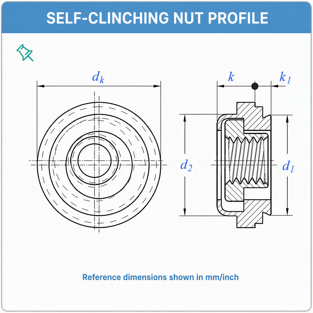 Self Clinching Nut M2 M3 M4 M5 M6 M8 M10 Press Nuts A2-70 Stainless Steel Clinch Nut Press-in Nut PEM Nut in Stock specifications