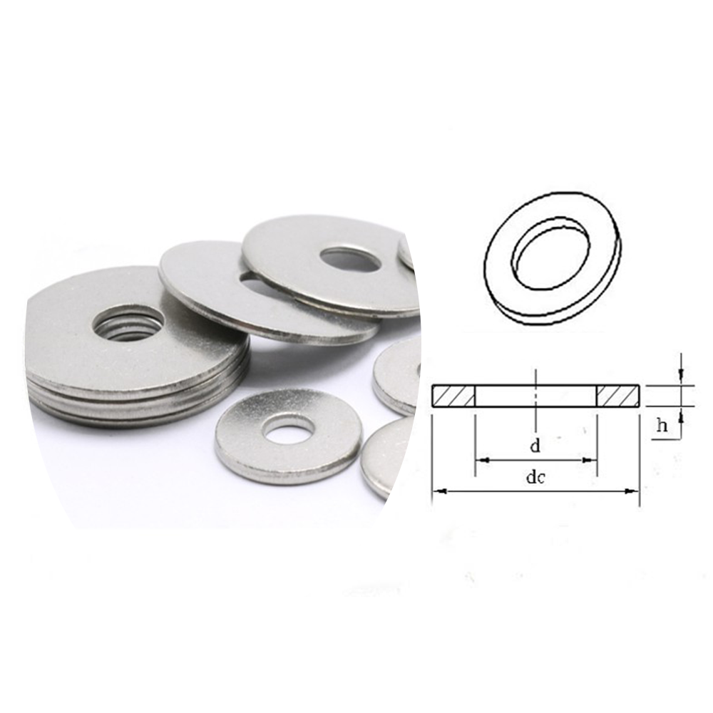 M3 M4 M5 M6 M8 M10 M12 M14 M16 M18 M20 SS 304 316 Flat Washers Metric Thin Thick Flat Washers DIN125 Flat Fender Washer specifications